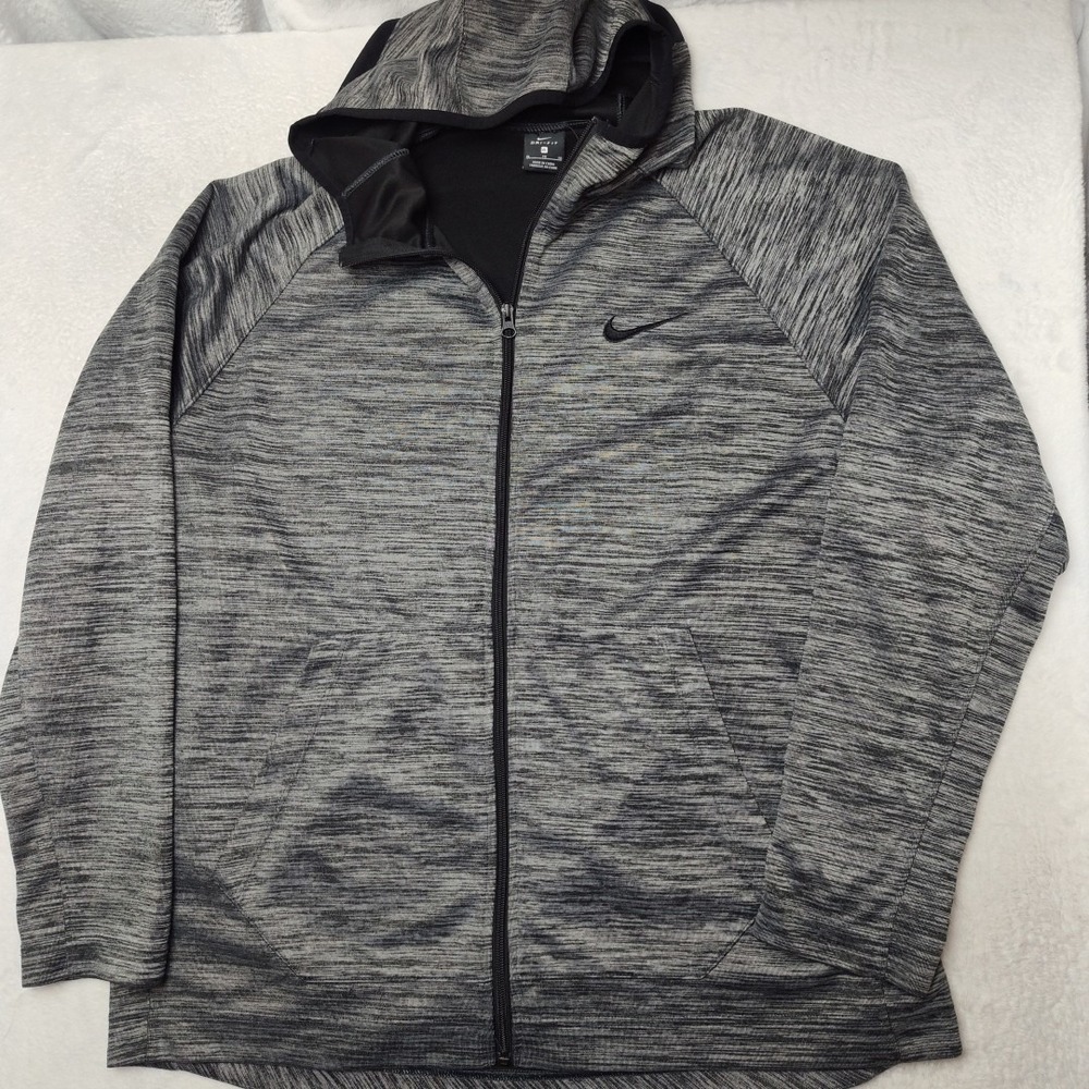 Nike Track Jacket Mens‎ XL Gray Heather  Full Zip Hoodie Sweatshirt Workout Gym
